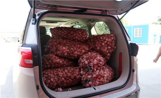 1591151403320785ZdNG.jpg 满载着扶贫大蒜的项目部爱心专车.jpg